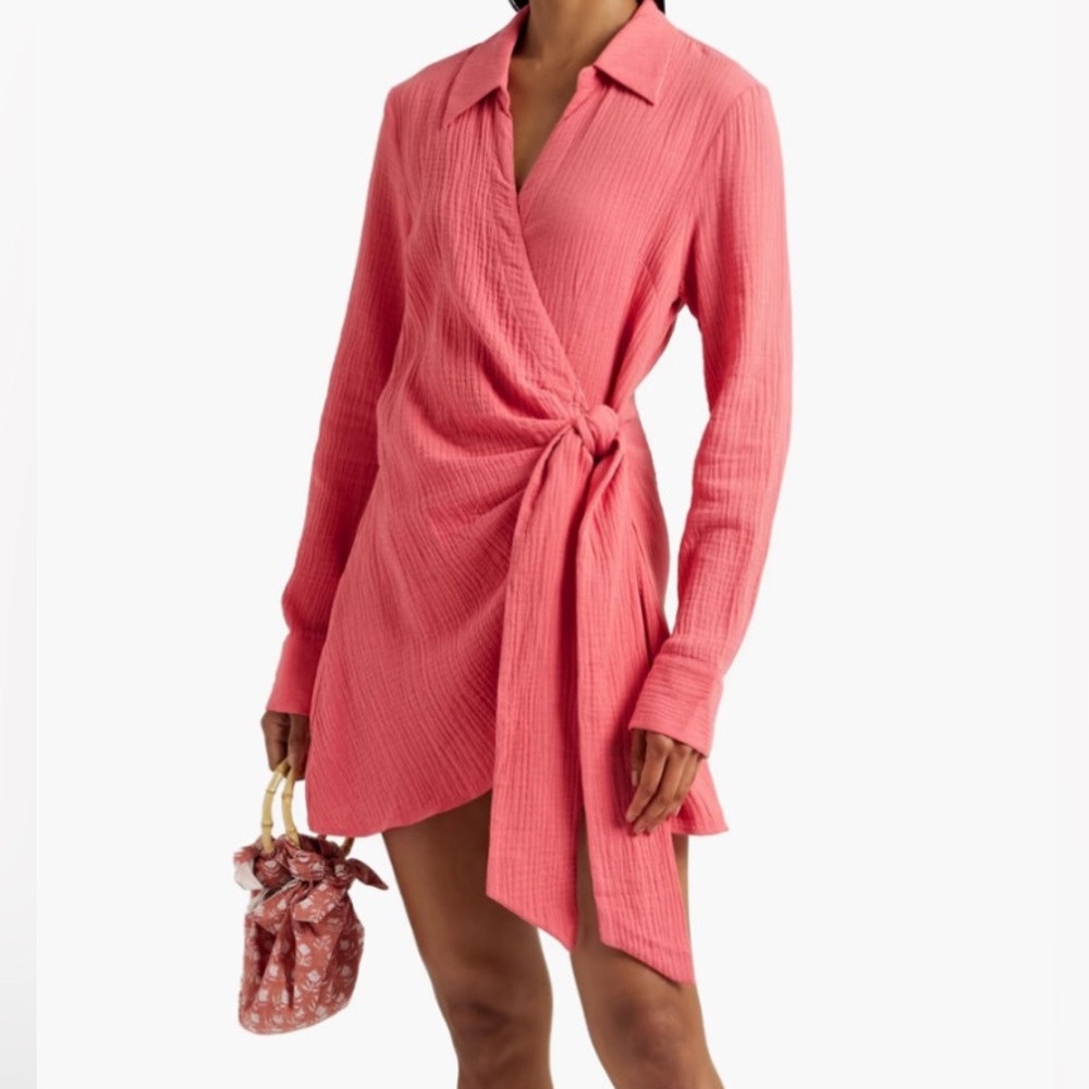 Onia Cotton Gauze Wrap Dress XL